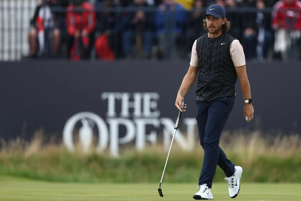 Tommy Fleetwood in action during round 3 of the British Open on July 22. Fleetwood's mother Sue died last year at 60.