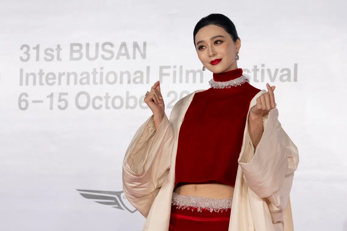 epa13284837 Chinese actor Fan Bingbing arrives at the opening ceremony of the 31th Busan International Film Festival (BIFF) in Busan, South Korea, 06 October 2026. The Festival runs from 06 to 15 October 2026 with screenings 316 films from 59 countries to be presented.  EPA/JEON HEON-KYUN