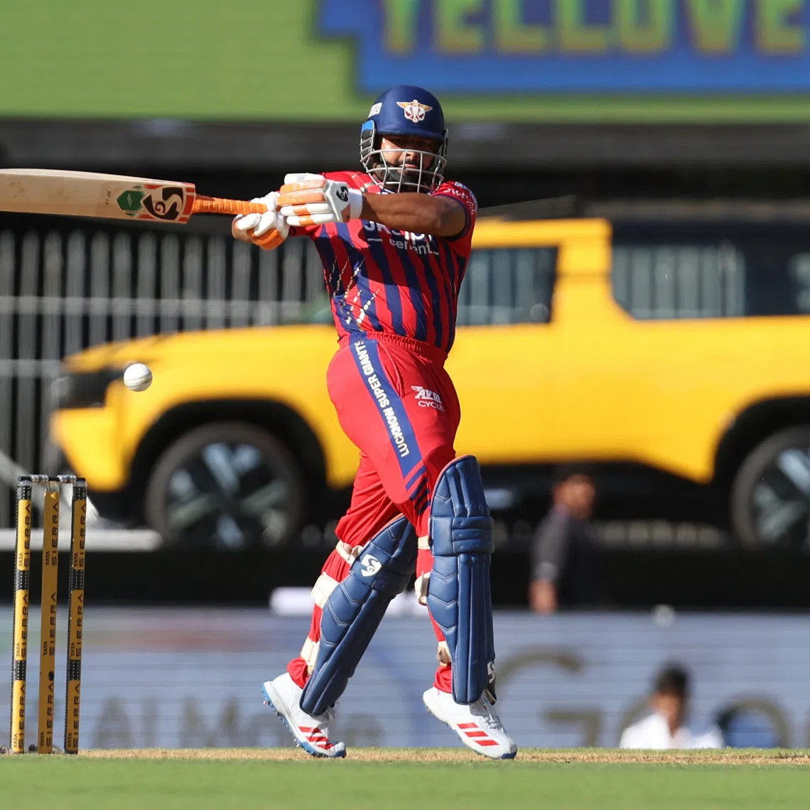 Cricket - Indian Premier League - IPL - Chennai Super Kings v Lucknow Super Giants - MA Chidambaram Stadium, Chennai, India - May 10, 2026  Lucknow Super Giants' Rishabh Pant in action REUTERS/Amit Dave/File Photo
