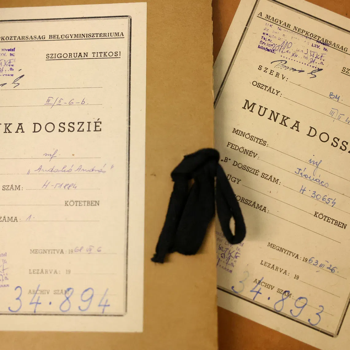 Communist-era informer files in the Historical Archives of the Hungarian State Security (ABTL) in Budapest, Hungary, September 23, 2026. REUTERS/Bernadett Szabo