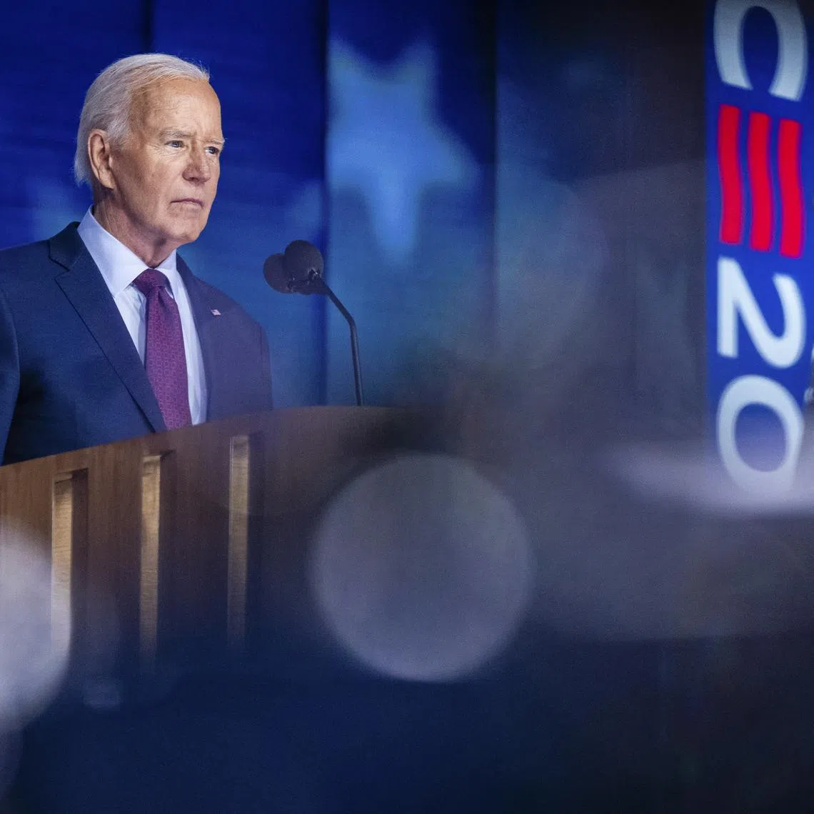 President Joe Biden during final preparations for the Democratic National Convention in Chicago, on Aug 19, 2024.