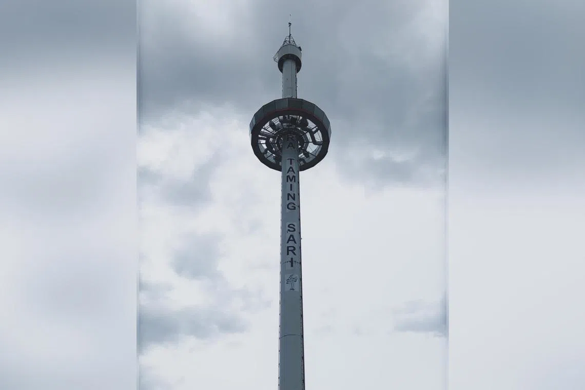 Menara Taming Sari can accommodate up to 80 people during each viewing session, which lasts about seven minutes.