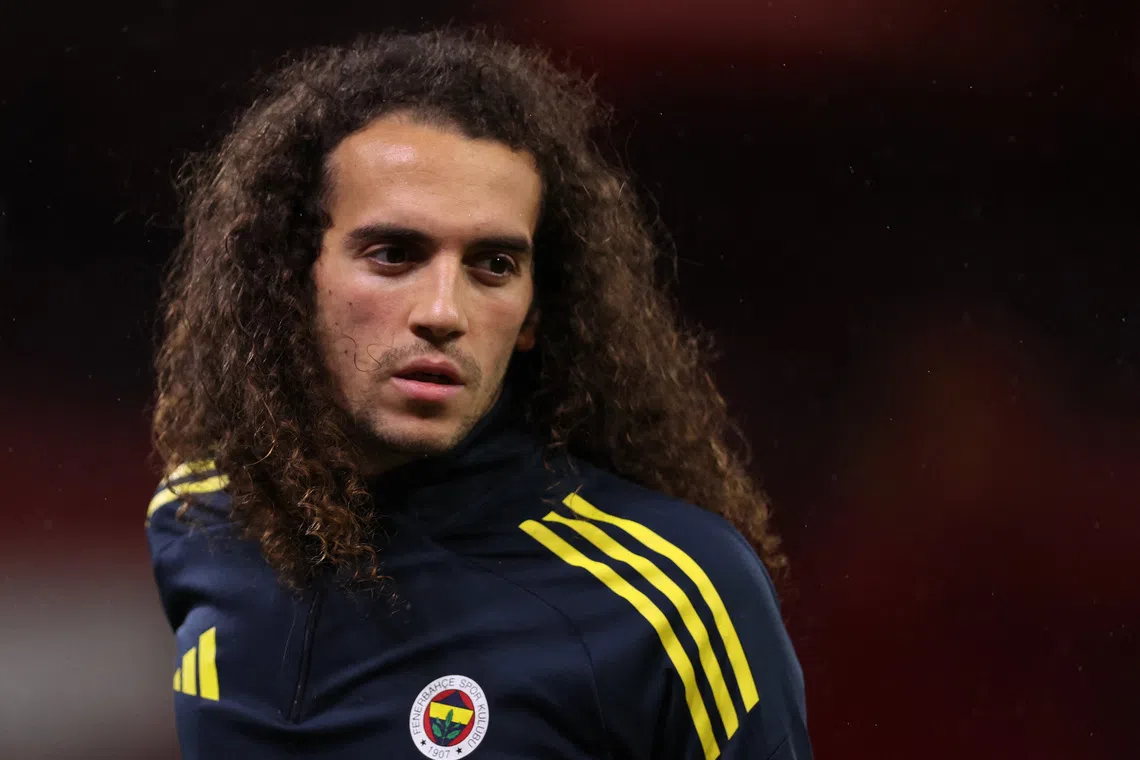 Soccer Football - UEFA Europa League - Play Off - Second Leg - Nottingham Forest v Fenerbahce - The City Ground, Nottingham, Britain - February 26, 2026 Fenerbahce's Matteo Guendouzi during the warm up before the match REUTERS/Chris Radburn