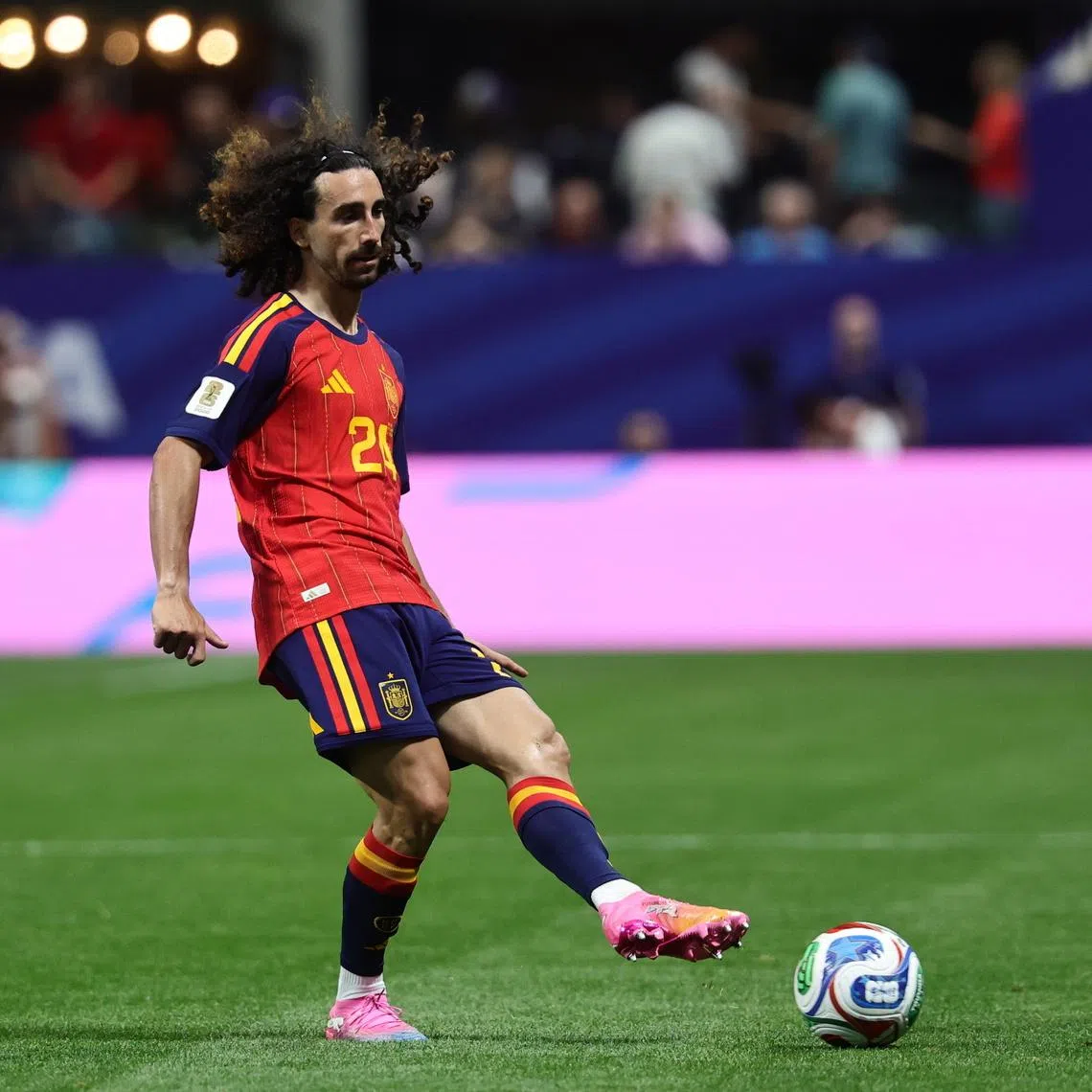 Spain's Marc Cucurella was unveiled as a Real Madrid player just hours before his side's opening match against Cape Verde.