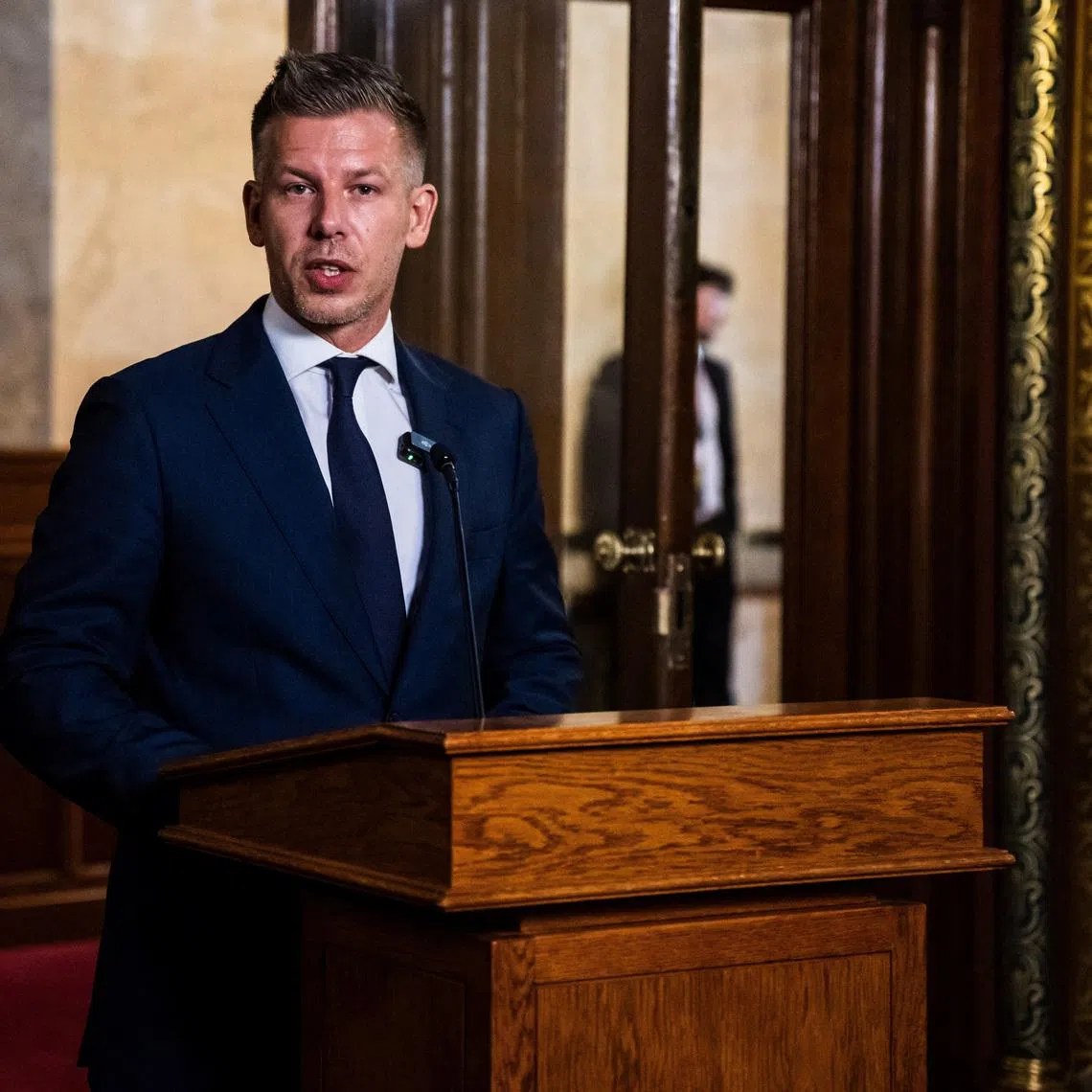 Hungary's Prime Minister Peter Magyar holds a press conference after the 17th constitutional amendment was approved in Budapest, Hungary, July 13, 2026. REUTERS/Marton Monus