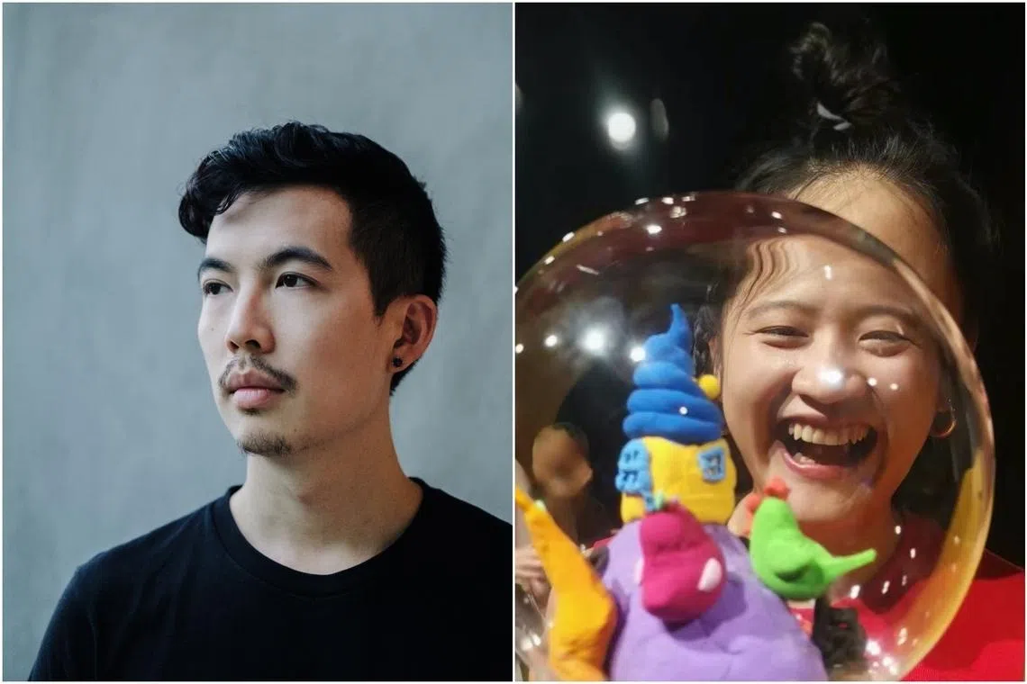 Singapore director Tan Shou Chen (left) directs Pulau Rindu, translating to island of longing. Shanghai-based Selena Lu (right) directs Backstage Protocol.