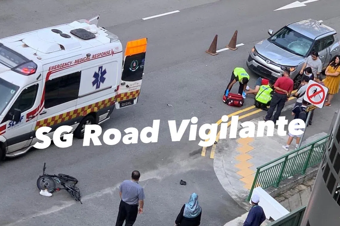The police were alerted to the accident, which took place along Lor 6 Toa Payoh, towards Lor 1 Toa Payoh, at around 8.45am.