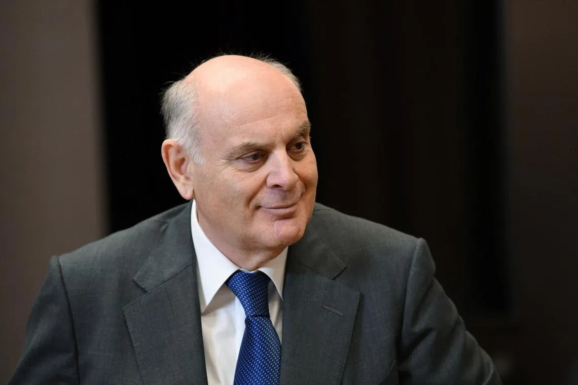 FILE PHOTO: President of Georgia's breakaway region of Abkhazia Aslan Bzhaniya attends a meeting with Russia's President Vladimir Putin at the Bocharov Ruchei state residence in Sochi, Russia November 12, 2020. Sputnik/Aleksey Nikolskyi/Kremlin via REUTERS/File Photo