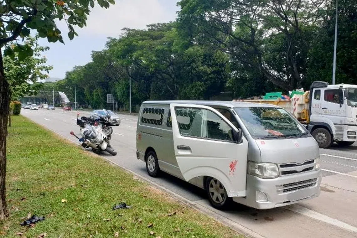 The man had failed to stop for checks by the Traffic Police and sped off instead. 