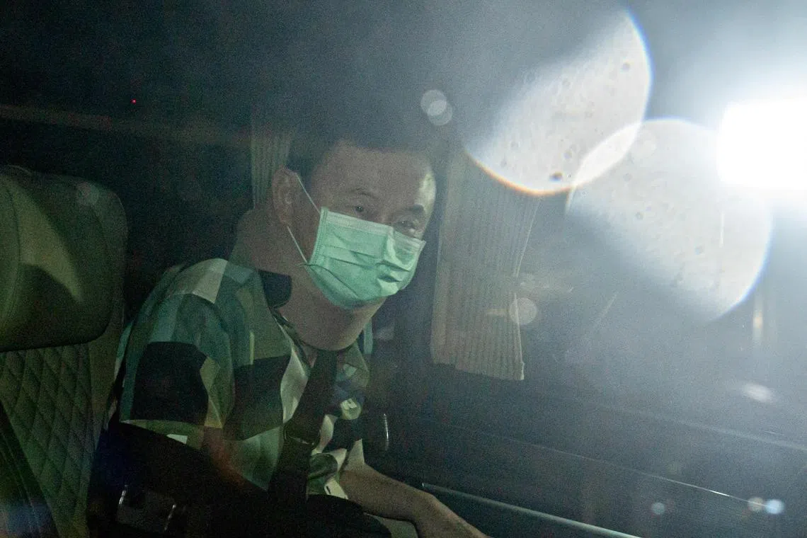 Thailand's former Prime Minister Thaksin Shinawatra leaves a police hospital after being granted parole, in Bangkok, Thailand, February 18, 2024. Thai News Pix/Tananchai Kaewsowattana via REUTERS THIS IMAGE HAS BEEN SUPPLIED BY A THIRD PARTY. NO RESALES. NO ARCHIVES
