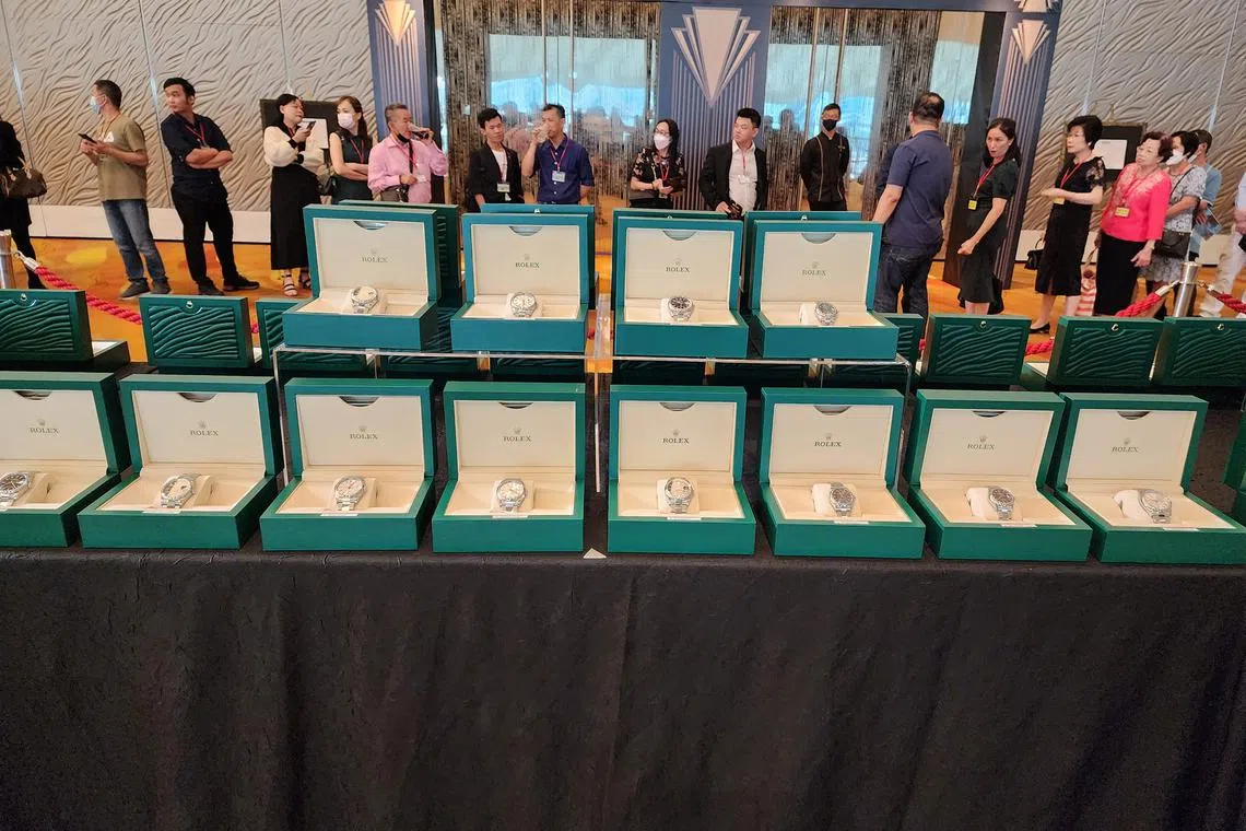 The Rolex watches were given to employees who had worked for the company for more than 10 years, regardless of their position.