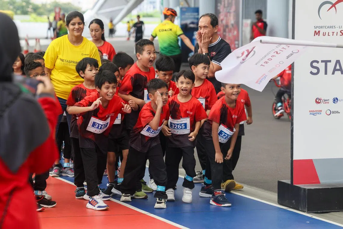 Children taking part in a SportCares – Li Foundation event in 2024. 