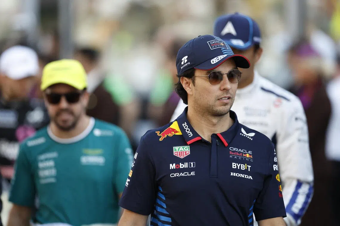 FILE PHOTO: Formula One F1 - Abu Dhabi Grand Prix - Yas Marina Circuit, Abu Dhabi, United Arab Emirates - December 8, 2024 Red Bull's Sergio Perez before the race REUTERS/Hamad I Mohammed/File Photo