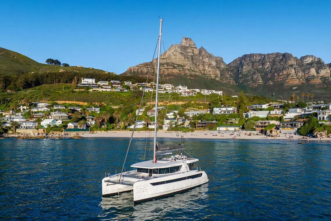 The 15.8m Leopard 52 luxury sailing catamaran is designed for long-distance cruising. 