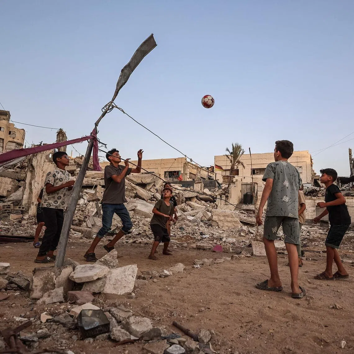 Nearly all of Gaza’s population has been internally displaced and most of the territory lies in rubble after the war.