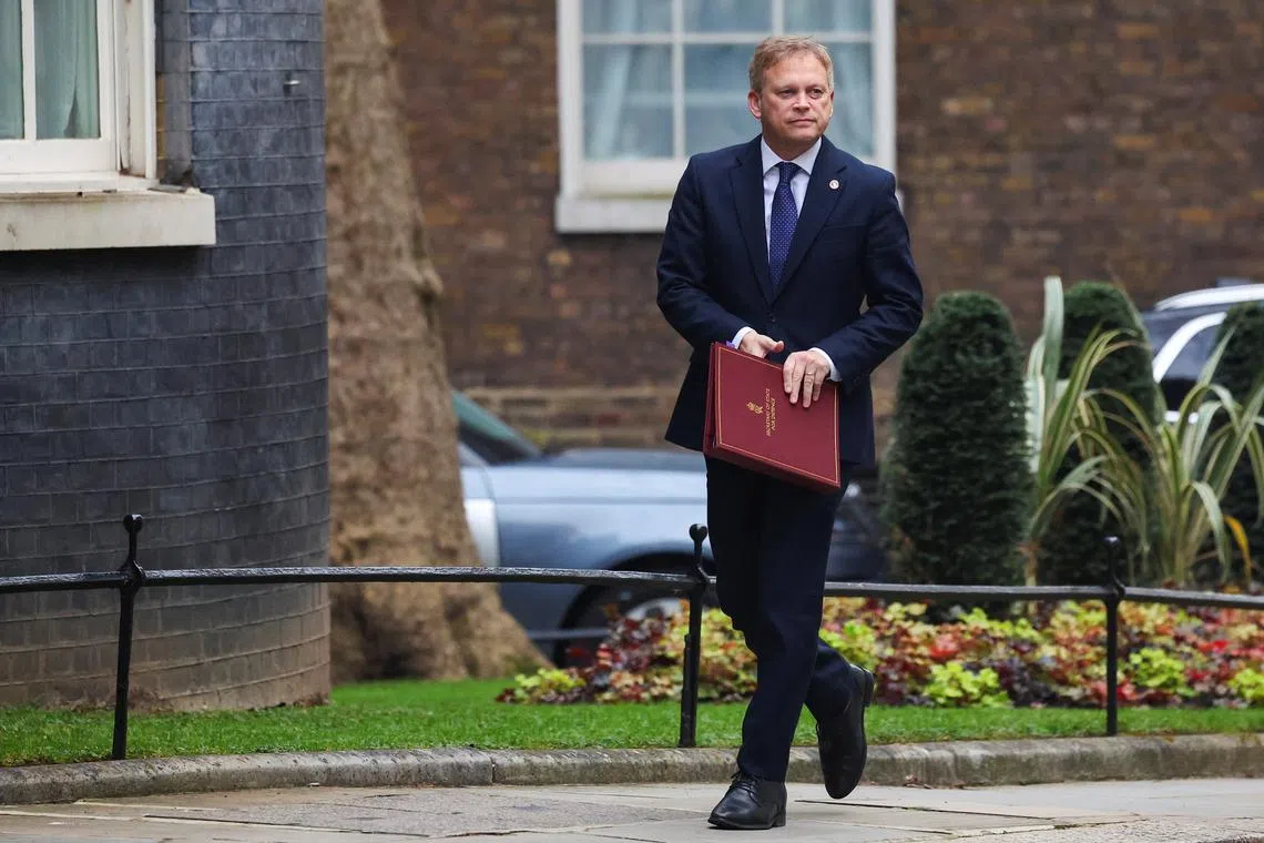 British Defence Secretary Grant Shapps walks to attend a cabinet meeting in London, Britain, March 6, 2024. REUTERS/Toby Melville/File Photo