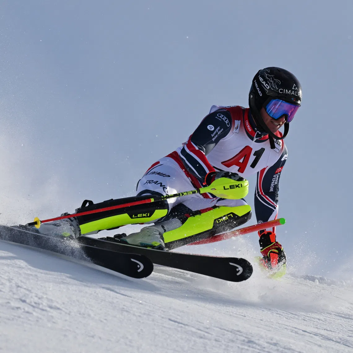 Alpine Skiing - FIS Alpine Ski World Cup - Men's Slalom - Gurgl, Austria - November 22, 2025 France's Paco Rassat in action during the first run REUTERS/Angelika Warmuth