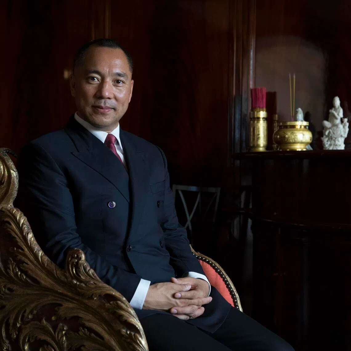Miles Guo, also known as Guo Wengui, at his Manhattan apartment, on May 16, 2017.