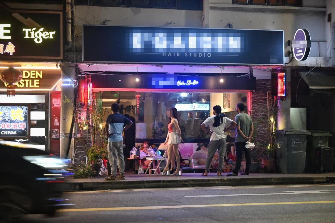 ST counted at least 15 hair salons within a 1km stretch on the main stretch of Geylang Road alone, between Lorong 8 and Lorong 30. 