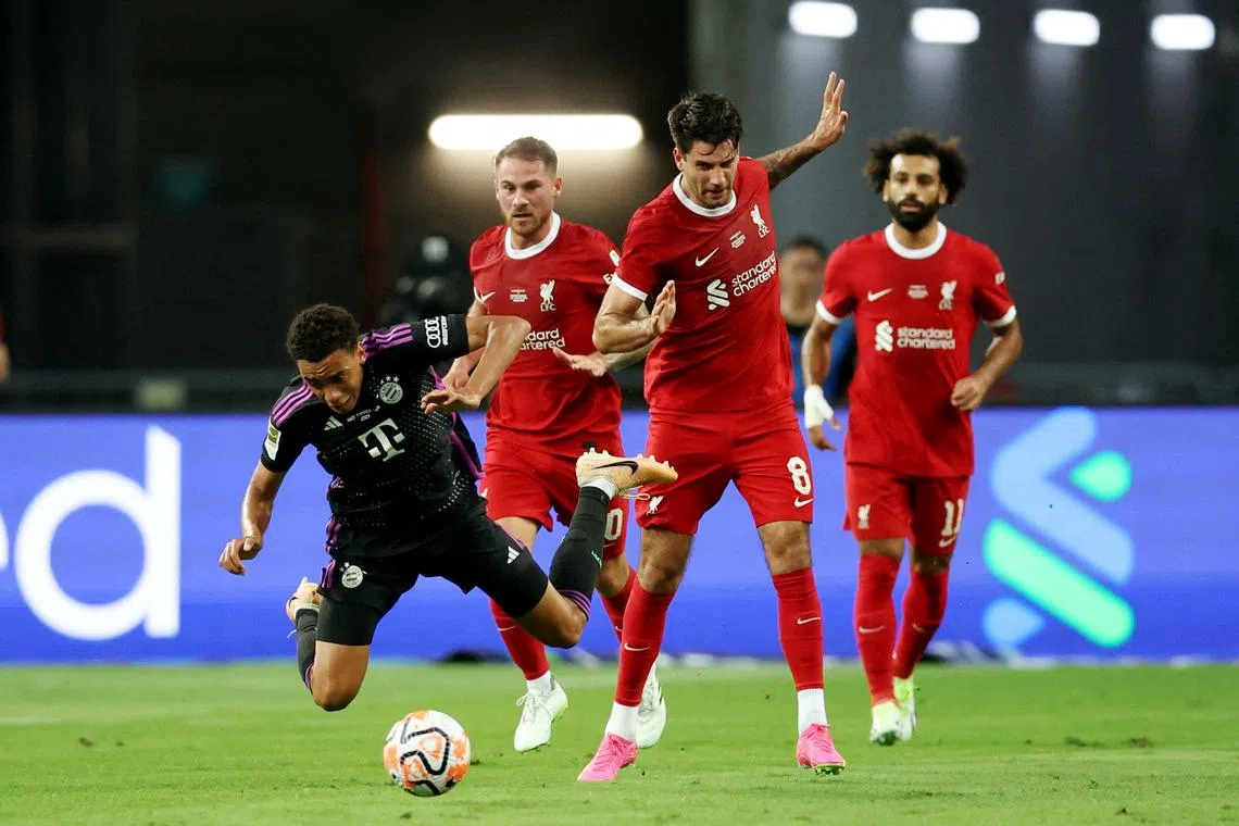 New signings Alexis Mac Allister (second from left) and Dominik Szoboszlai (second from right) are key to the regeneration of Liverpool's midfield.