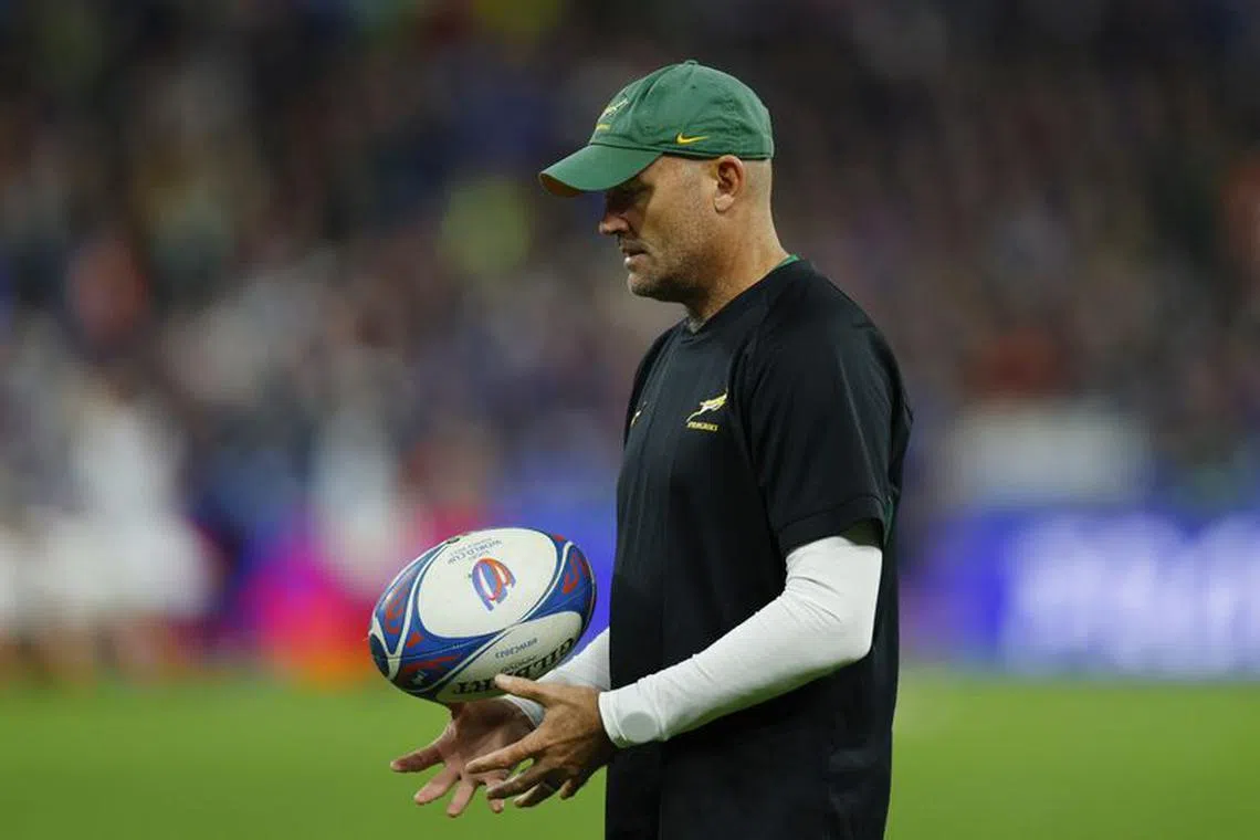 Rugby Union - Rugby World Cup 2023 - Quarter Final - France v South Africa - Stade de France, Saint-Denis, France - October 15, 2023 South Africa head coach Jacques Nienaber before the match REUTERS/Gonzalo Fuentes/File photo