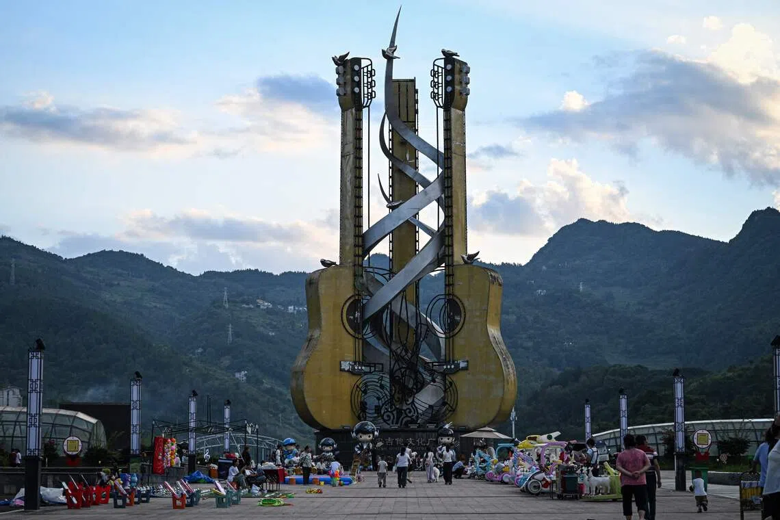 The Guitar Cultural Plaza in Zheng’an.