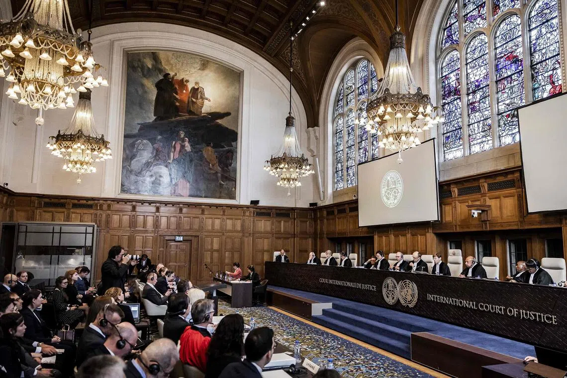 It was the first time lawyers for Ukraine and Russia met at the International Court of Justice since Moscow launched a full-scale invasion of Ukraine on Feb 24, 2022. 