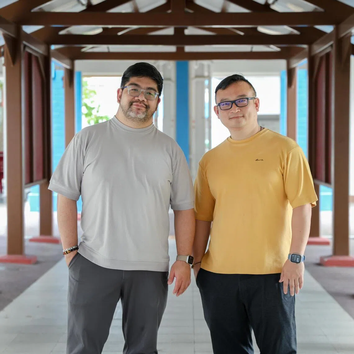 After a chat during their reservist stint, Adrian Tan (left) and Greg Tan decided to set up SG Assist in 2017 to advocate for fellow caregivers.