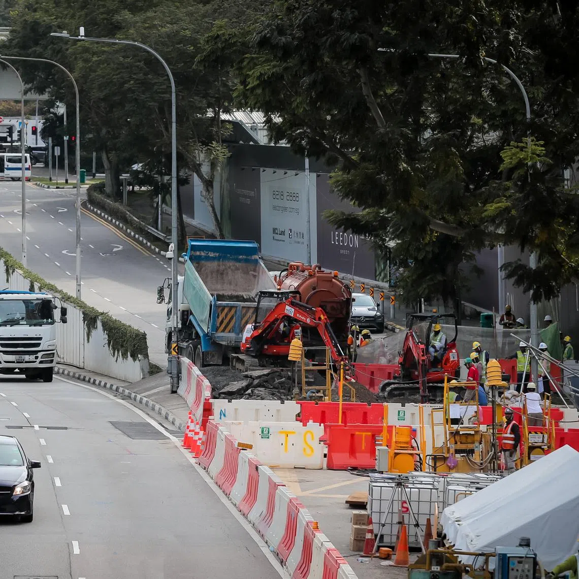 The tunnelling works caused a part of Farrer Road to collapse in November 2022.