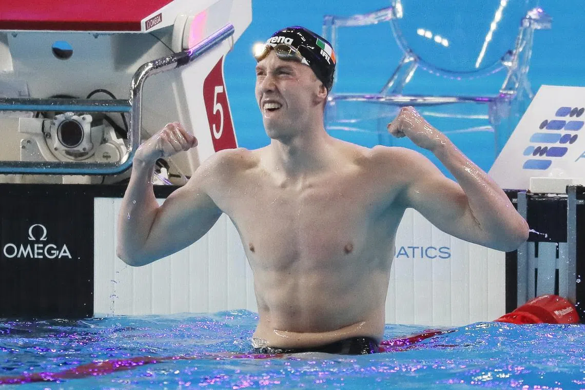 Daniel Wiffen won the 800 metres freestyle title in seven minutes 40.94 seconds.