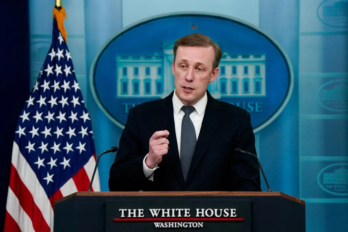 U.S. White House National Security Advisor Jake Sullivan speaks during a press briefing at the White House in Washington, U.S., April 24, 2024. REUTERS/Elizabeth Frantz/ File Photo