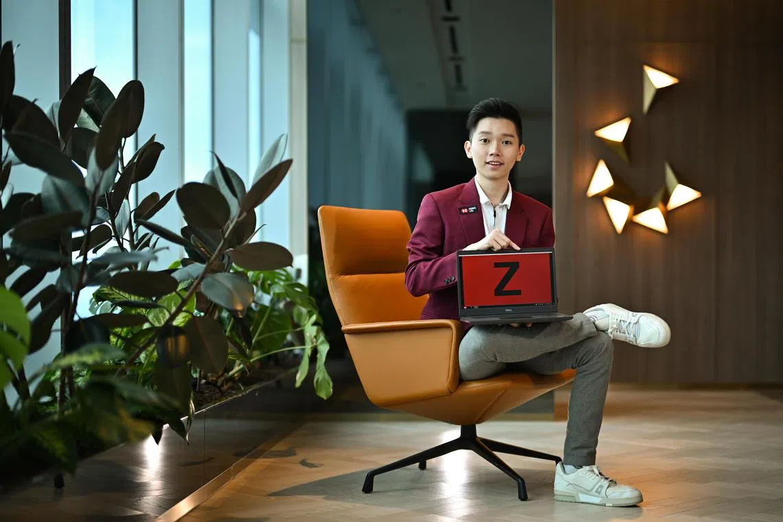 Mr Jarred Neo gained membership into the Million Dollar Round Table barely a month after he joined as a financial planner. ST PHOTO: LIM YAOHUI