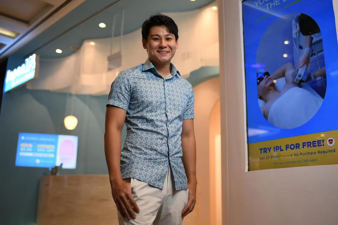 Profile photo of Jonathan Lim, founder of Japan IPL Express taken on October 7, 2022 Interview with Jonathan Lim, founder of Japan IPL Express, a unisex IPL salon chain that now has 14 outlets across the island.ST20221007_202275801591 acjapan Chong Jun Liang


Profile photo of Jonathan Lim, founder of Japan IPL Express taken on October 7, 2022 Interview with Jonathan Lim, founder of Japan IPL Express, a unisex IPL salon chain that now has 14 outlets across the island.