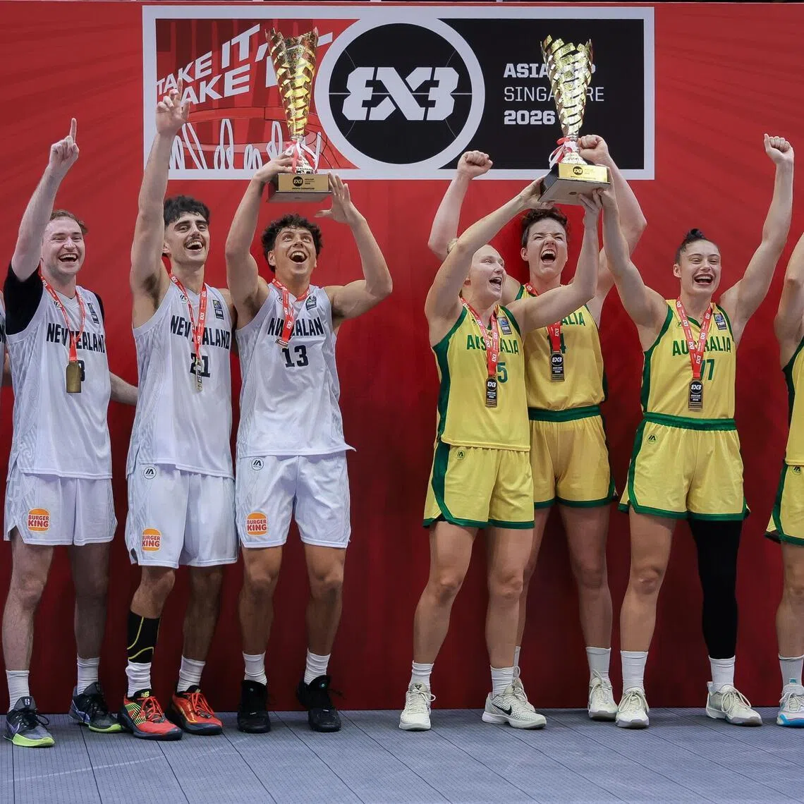 Oceania rules the Fiba 3x3 Asia Cup as New Zealand lift their first men's title while Australia win their fourth straight women's crown.