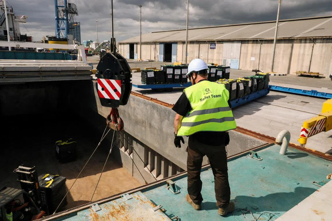 A ship carrying 200 metric tons of aid from charity group World Central Kitchen departed Cyprus for Gaza on March 12.