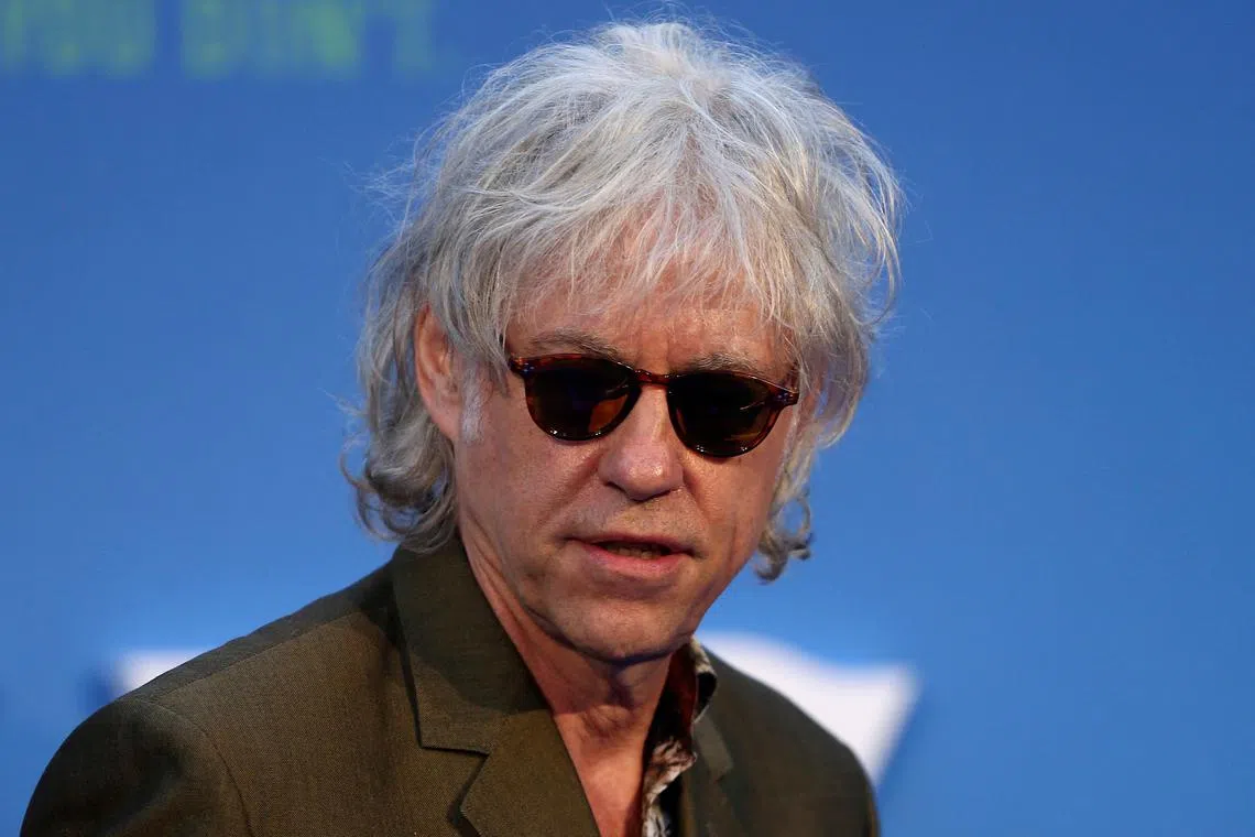 Musician Bob Geldof was one of the organisers of the Live Aid concert in 1985.