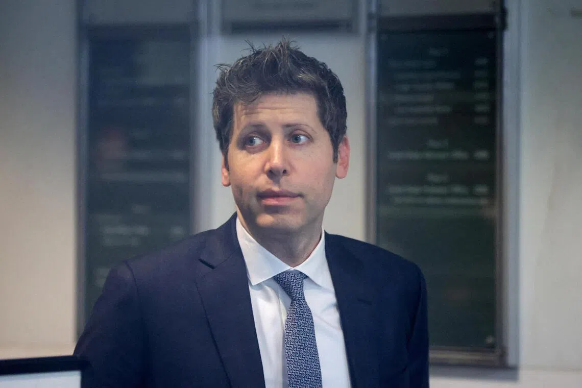 OpenAI chief executive Sam Altman arrives at a federal courthouse in Oakland, California, US, on May 12.