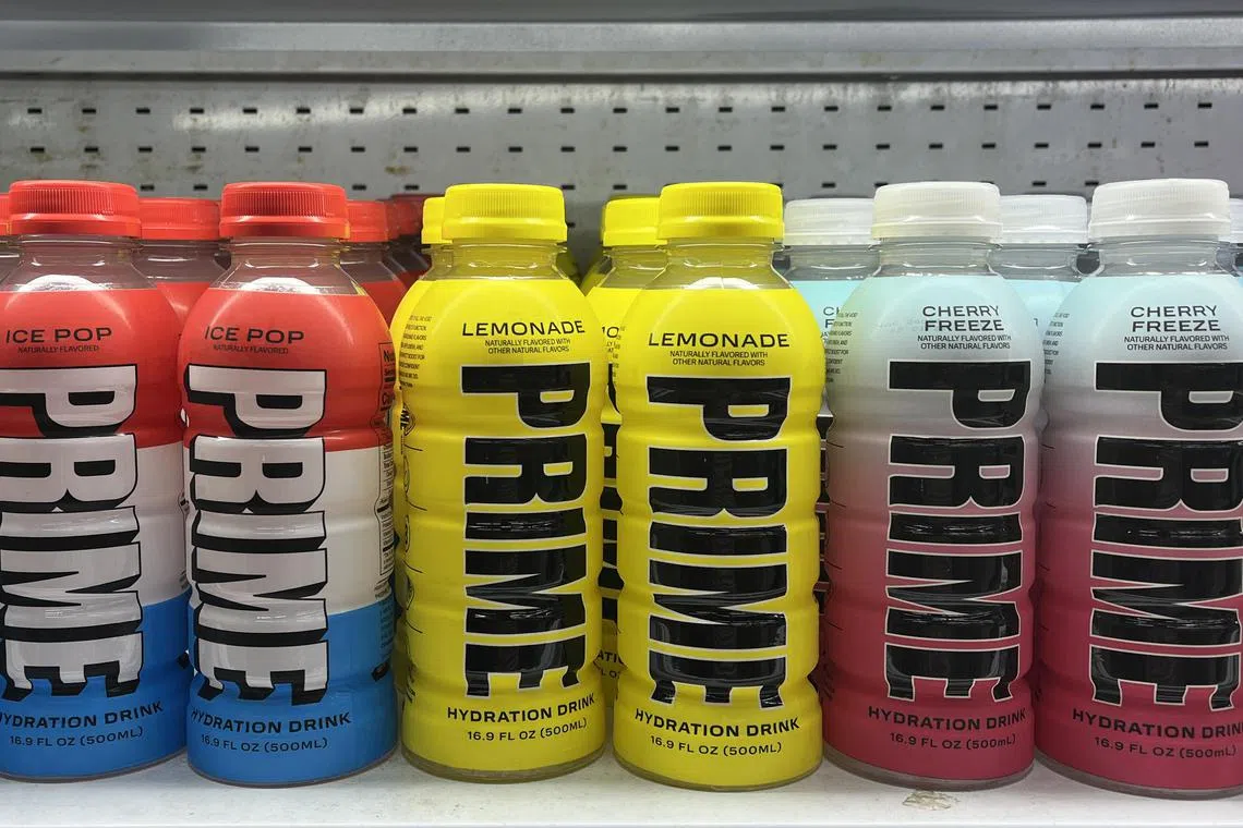 Generic photo Prime drinks being sold in Singapore supermarket.