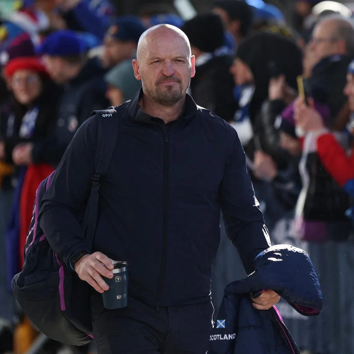 FILE PHOTO: Rugby Union - Six Nations Championship - Scotland v France - Murrayfield Stadium, Edinburgh, Scotland, Britain - March 7, 2026 Scotland head coach Gregor Townsend arrives before the match REUTERS/Russell Cheyne/File Photo