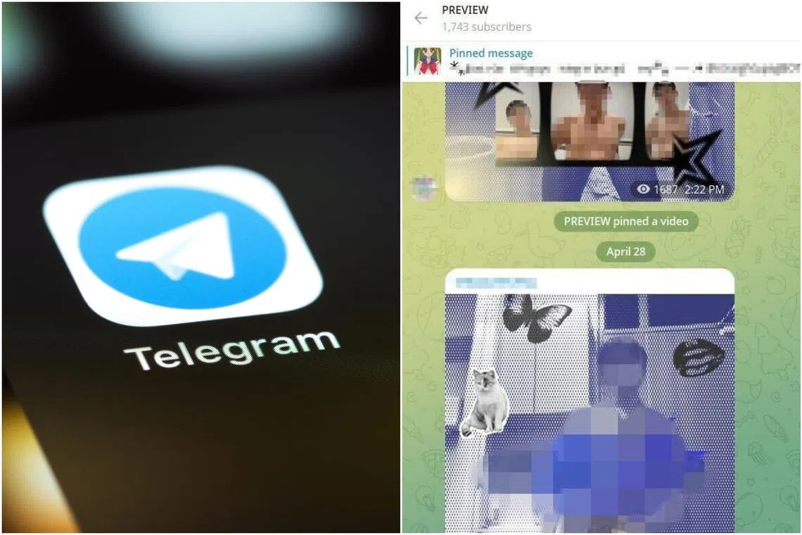 For a one-off payment of $600, members of the Telegram group are offered access to a library of thousands of images and clips.