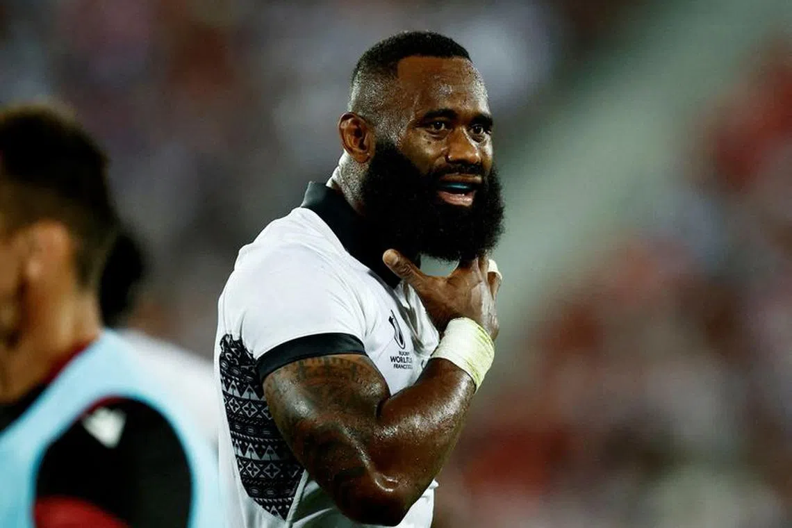 FILE PHOTO: Rugby Union - Rugby World Cup 2023 - Pool C - Wales v Fiji - Matmut Atlantique, Bordeaux, France - September 10, 2023 Fiji's Semi Radradra REUTERS/Stephane Mahe/File Photo