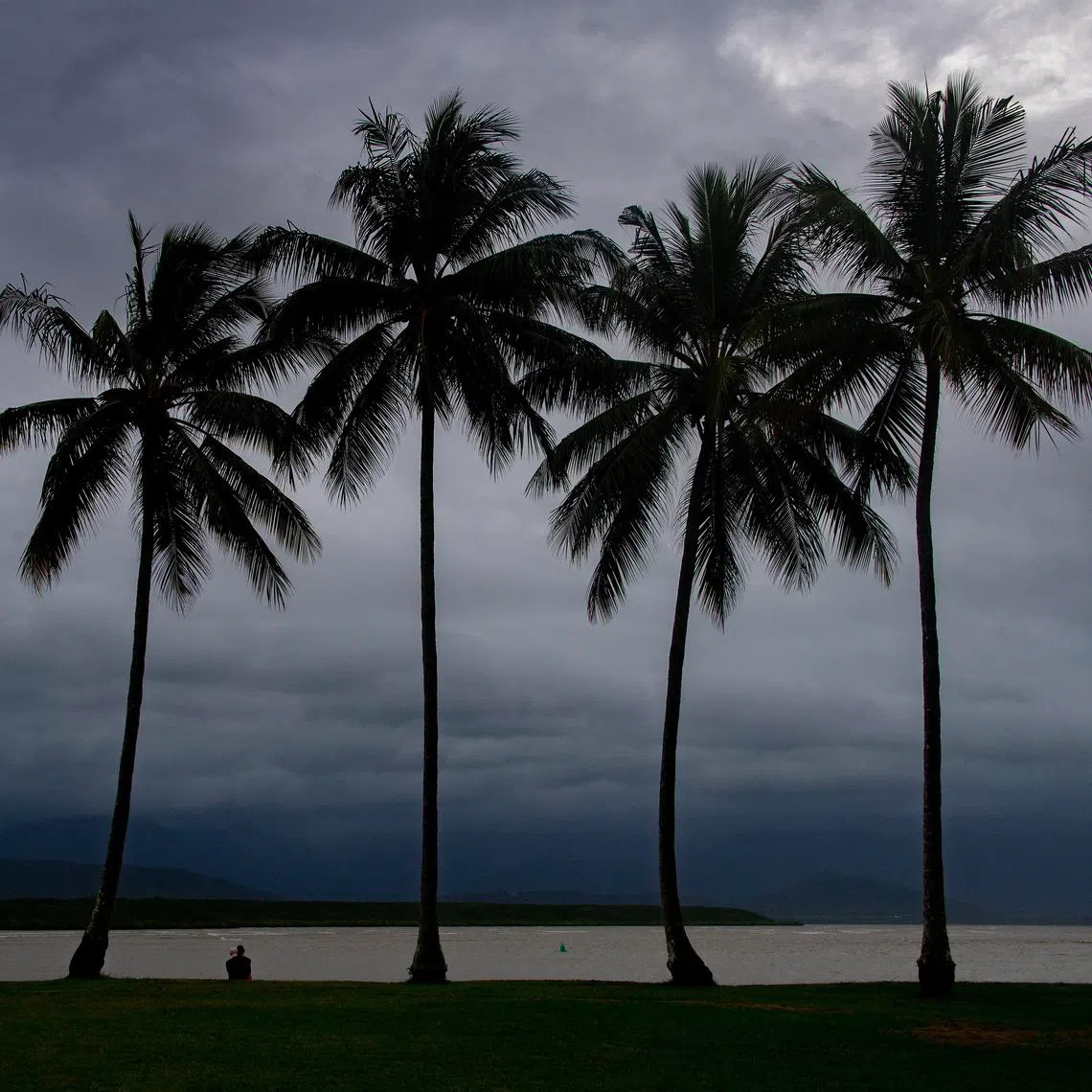 Storm clouds gather over Port Douglas, Queensland, Australia, on March 19, ahead of the expected arrival of Cyclone Narelle. 