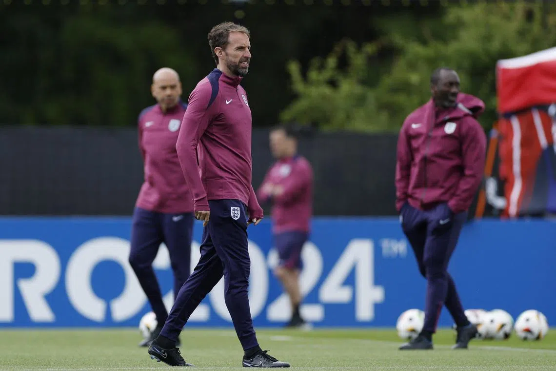 Soccer Football - Euro 2024 - England Training - Blankenhain, Germany - June 15, 2024 England manager Gareth Southgate during training REUTERS/John Sibley