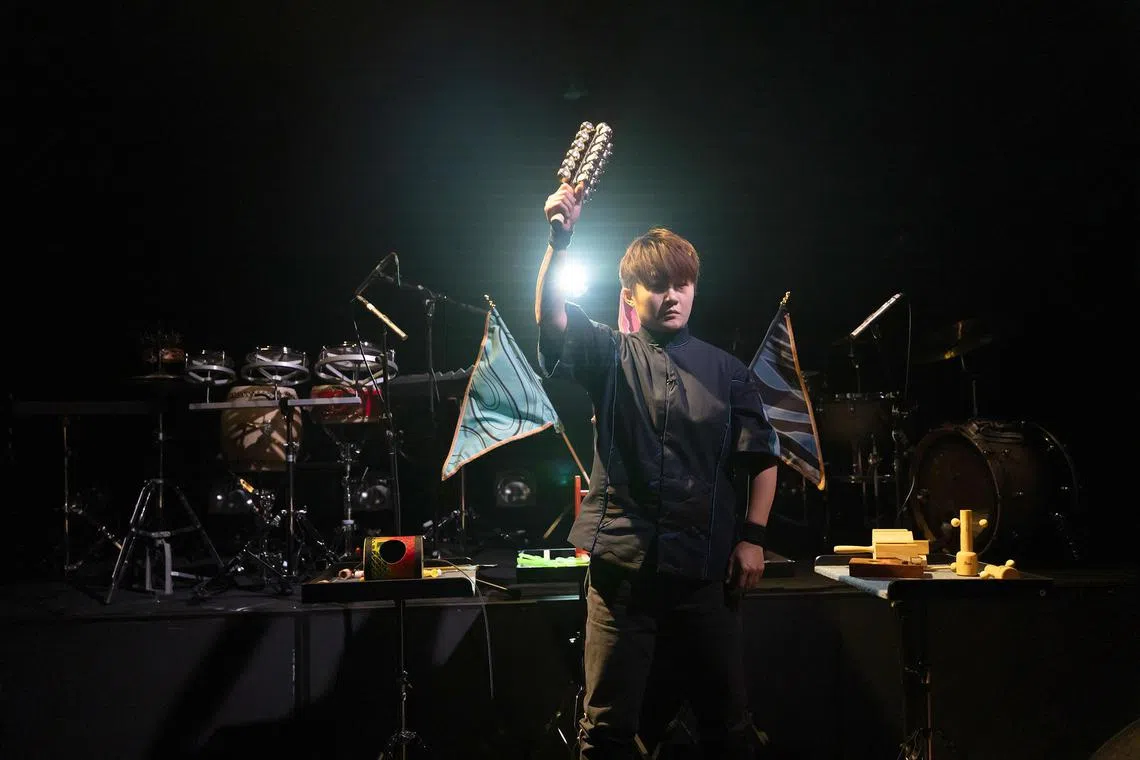 Taiwan's Uni Percussion was led by musician Hsueh Yung-Chih, who played many instruments in The Temple Of Resonance.