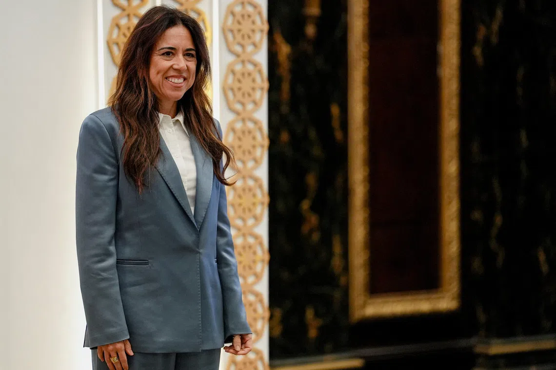 Minister of State at the Ministry of Foreign Affairs of the United Arab Emirates Lana Nusseibeh attends a meeting in Manama, Bahrain, June 25, 2026. REUTERS/Eric Lee/Pool/File Photo