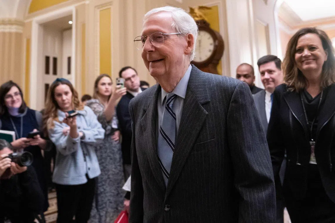Republican Senate minority leader Mitch McConnell is stepping down, leaving a power vacuum at the top of the party he has piloted for nearly 17 years.