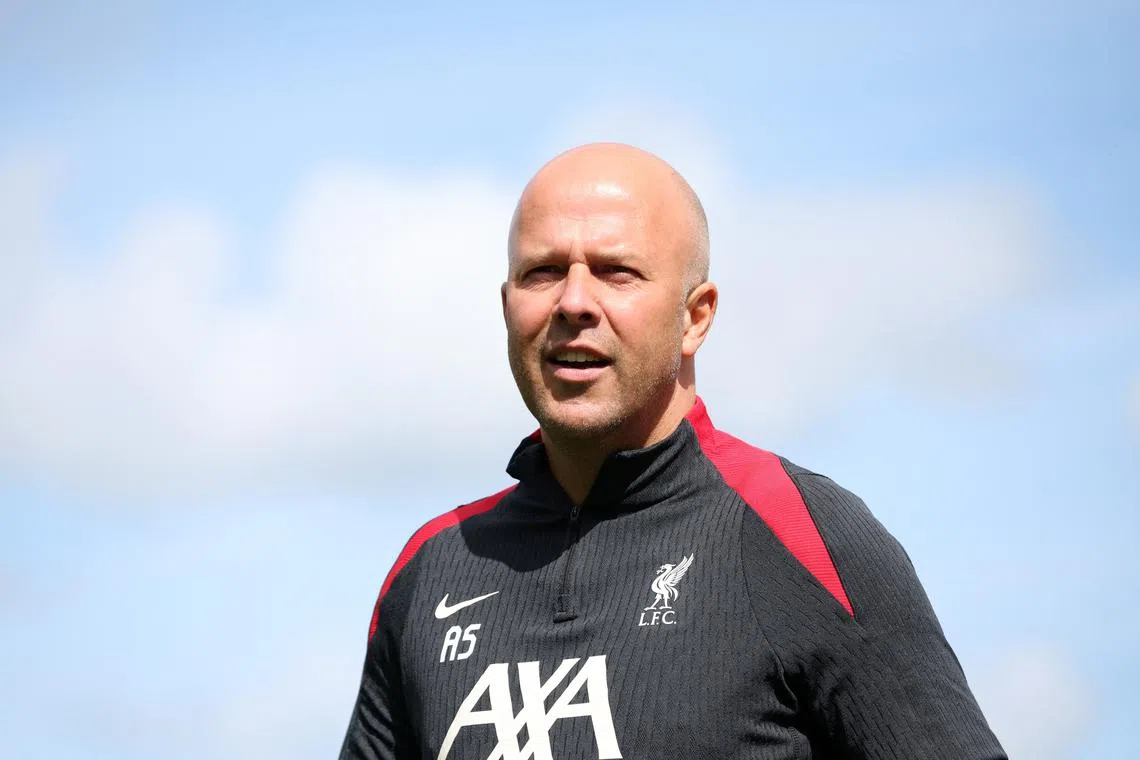 FILE PHOTO: Soccer Football - Liverpool photo opportunity with new manager Arne Slot - AXA Training Centre, Liverpool, Britain - July 5, 2024 New Liverpool manager Arne Slot at the training centre Action Images via Reuters/Craig Brough/File Photo