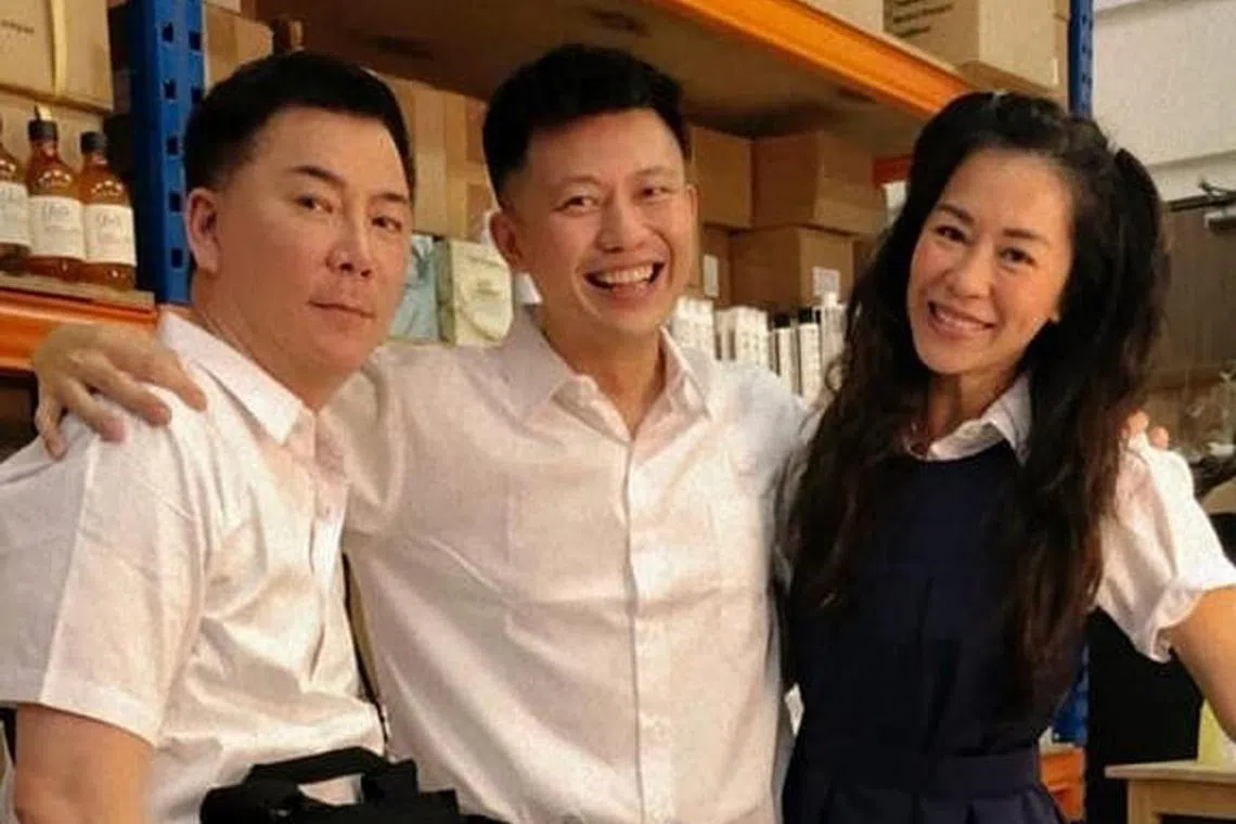 (From left) Celebrity hairstylist Addy Lee, host Pornsak and actress-host Michelle Chia founded live-streaming company Mdada in 2020.
