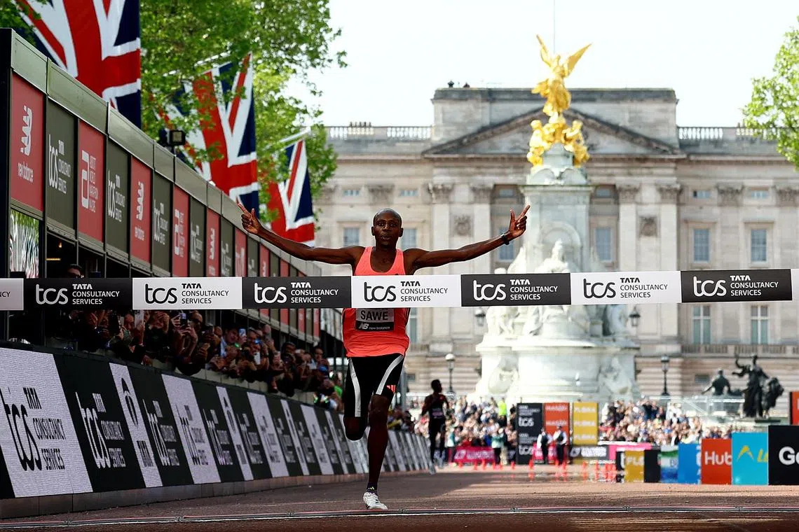 Kenya’s Sabastian Sawe shatters elusive two-hour marathon barrier to win in London