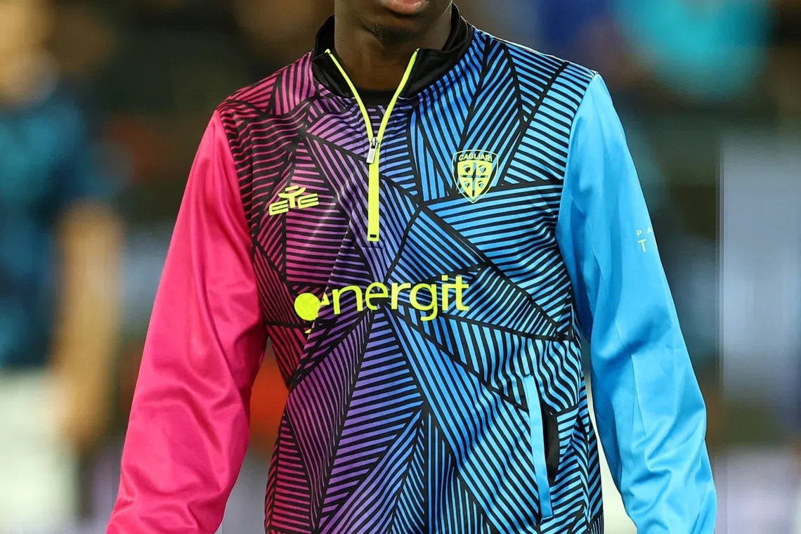 Soccer Football - Serie A - Cagliari v Inter Milan - Unipol Domus, Cagliari, Italy - September 27, 2025 Cagliari's Joseph Liteta REUTERS/Ciro De Luca